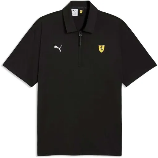 Puma FERRARI CLOUDSPUN POLO Pánské polo triko, černá, velikost