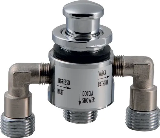 Přepínač na okraj vany, chrom