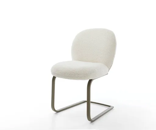 Jídelní židle Nube-Flex konzolová podnož plochá kov bouclé