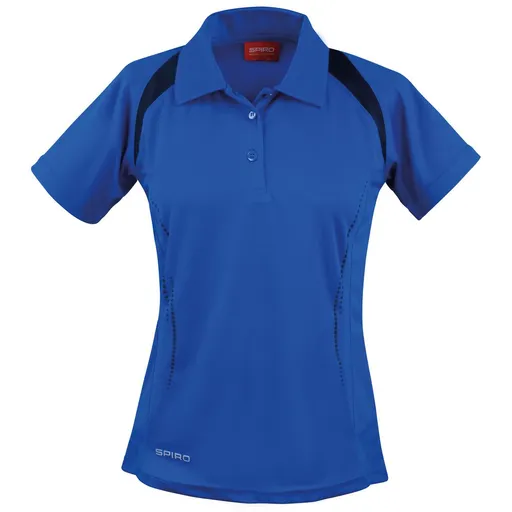 SPIRO Dámská sportovní polokošile Team Spirit - Královská modrá / tmavě modrá | XS