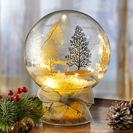 LED koule Zimní les