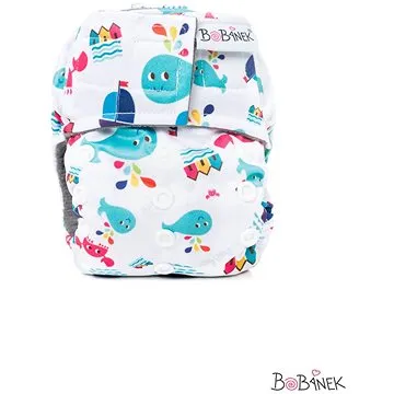 Bobánek Novorozenecká AIO plenka suchý zip U moře (7NVRZ)