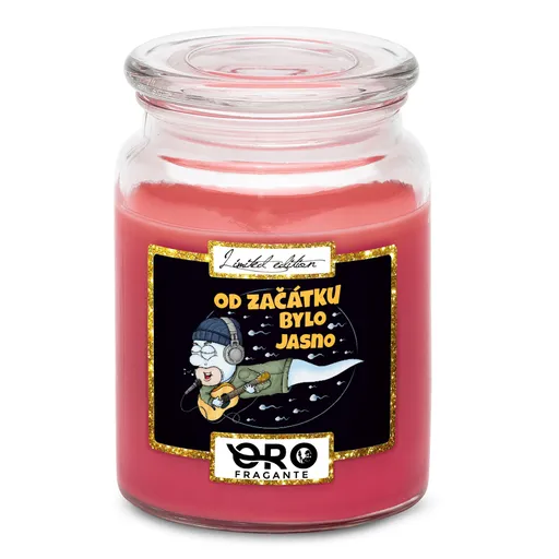 Svíčka Spermie s kytarou (Vůně svíčky: Višně v čokoládě)