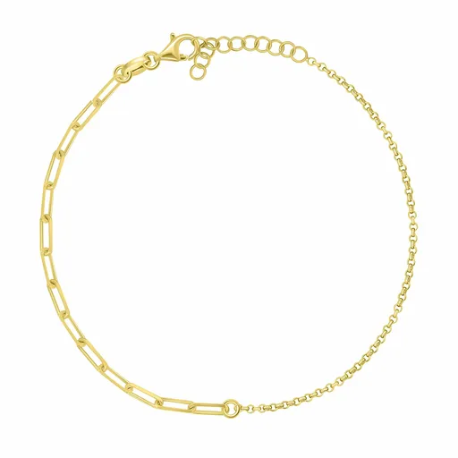 Brilio Silver Půvabný pozlacený řetízek na nohu ANK115Y