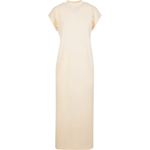 Build Your Brand Ležérní prodloužené šaty se stojáčkem - Světle písková | L