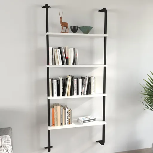 VCM Nástěnná police Insasi 4, bílá