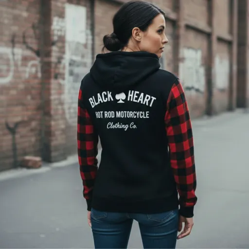 Dámská moto mikina W-TEC Black Heart Ramforge Lady červeno-černá XS