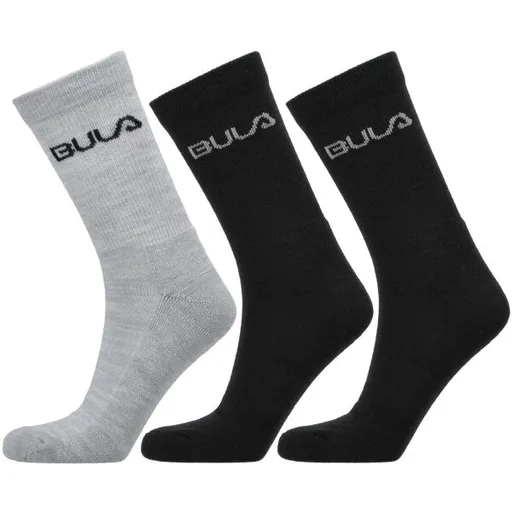 Bula 2PK WOOL SOCK Pánské ponožky, černá, velikost 37-39