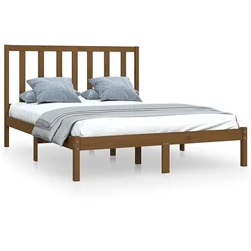 Rám postele medově hnědý masivní borovice 135 × 190 cm Double, 3105138 (3105138)