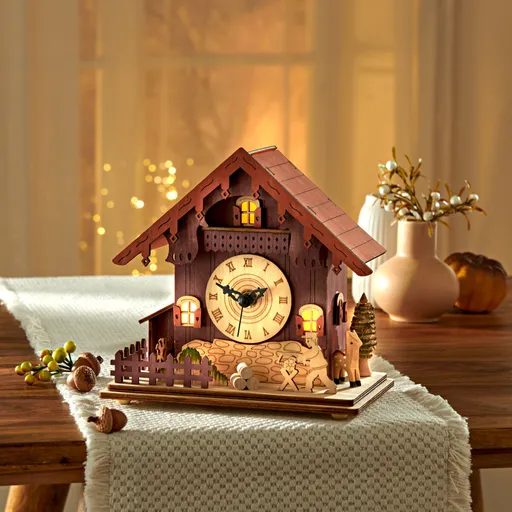 LED hodiny Dřevený domek Eldo