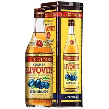 Rudolf Jelínek Slivovice Kosher Gold 5y 0,7l 50% plech (8595198800751)