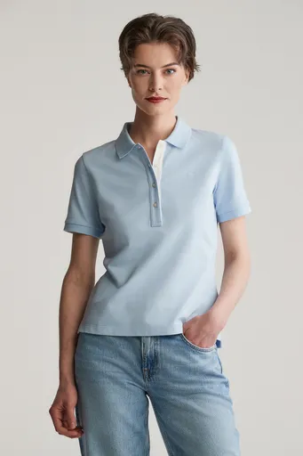 POLOKOŠILE GANT CONTRAST COLLAR SS PIQUE POLO FRESH BLUE