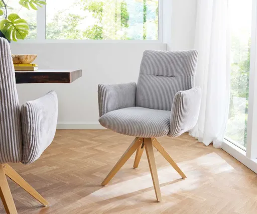 Otočná židle Jova-Flex s područkami dřevěná podnož hranatá