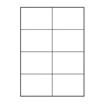 Logo etikety 105mm x 74,2mm, A4, matné, bílé, 8 etiket, 140g/m2, baleno po 25 ks, pro inkoustové a laserové tiskárny