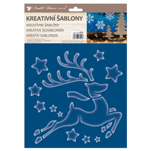 Kreativní plastové šablony - mix motivů 25 x 35 cm č.3