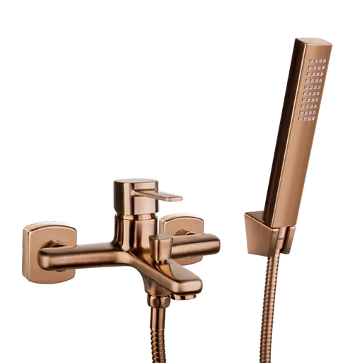 INVENA Vanová baterie GLAMOUR včetně sprchového setu, měď BW-02-014-V