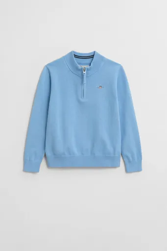 SVETR GANT SHIELD COTTON HALF ZIP DREAM BLUE