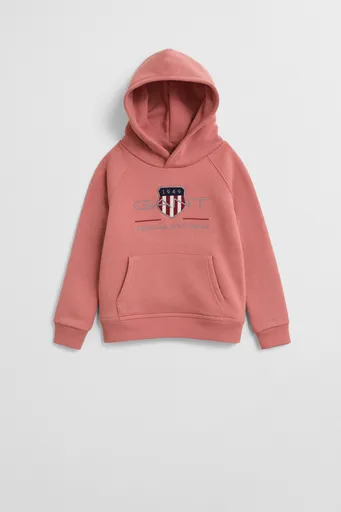 MIKINA GANT ARCHIVE SHIELD RAGLAN HOODIE FADED BRICK