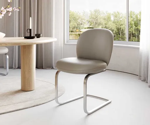 Jídelní židle Nube-Flex plochá konzolová podnož nerezová ocel