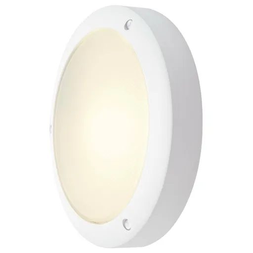 SLV BIG WHITE BULAN, venkovní nástěnné a stropní svítidlo, C35, IP44, kulaté, bílé, satinované sklo, max. 60 W 229071