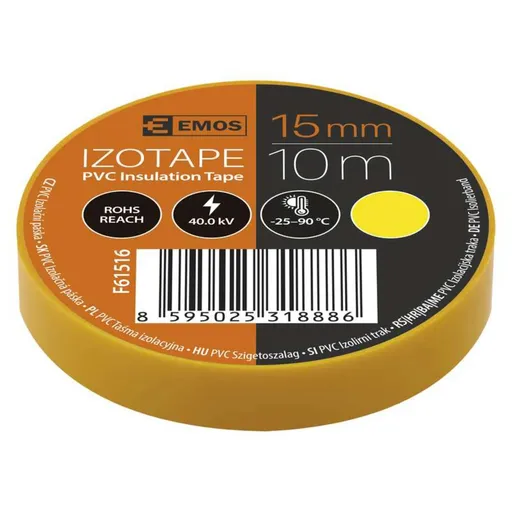 EMOS Izolační páska PVC 15mm / 10m žlutá 10ks 2001151060
