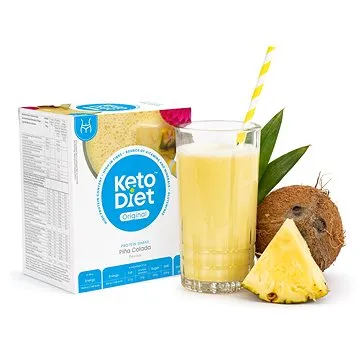 KetoDiet Proteinový nápoj - příchuť Piňa Colada (7 porcí) (8594181012348)