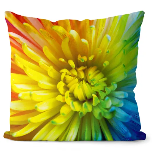 IMPAR Polštář Duhové květy 40x40 cm (Velikost: 55 x 55 cm)
