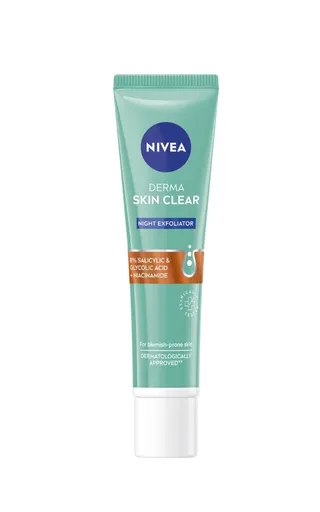 Nivea Derma Skin Clear noční exfoliator 40 ml