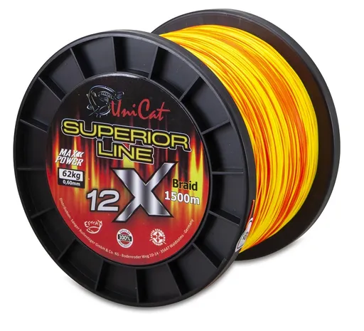 Uni cat splétaná šňůra 12x superior line 1500 m - 0,70 mm 71 kg