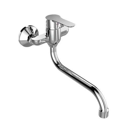 Mereo Dřezová nástěnná baterie , 100 mm, s ramínkem trubkovým ø 18 mm 200 mm, chrom CB301A01Z