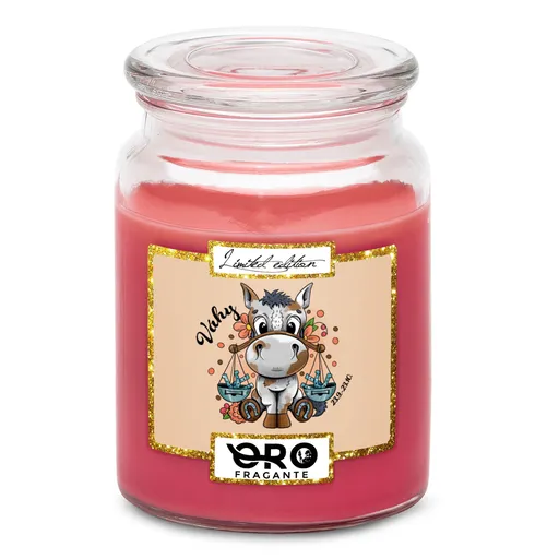 Svíčka Koňská znamení – váhy (Vůně svíčky: Višně v čokoládě)