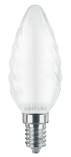 CENTURY LED FILAMENT SVÍČKA TWIST SATÉN 4W E14 3000K 470Lm 360d 35x97mm IP20 CEN INSTOR-041430