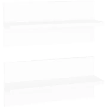 Shumee Nástěnné 2 ks bílé 40×11,5×18 cm dřevotříska, 807297 (807297)