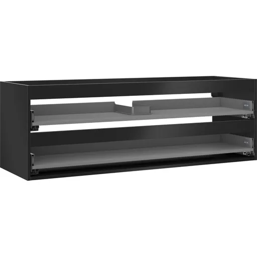 MEXEN Box-A skříňka pro umyvadlo 140, 2 zásuvky, černá mat 91AX0-1400-470-2-71