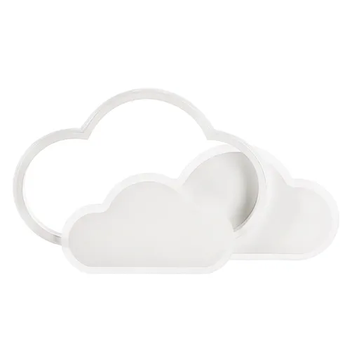 LED stropní svítidlo Clouds stropní svítidlo 24W 2800–6500K s dálkovým ovládáním, bílé stínidlo, nastavitelná barva světla, dětský pokoj, obývací pokoj