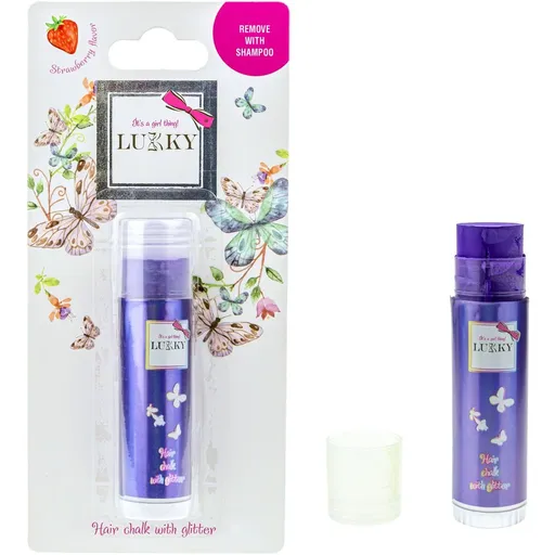 LUKKY křída na vlasy se třpytkami, nachová