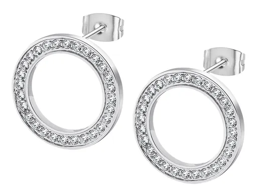 Lotus Style Ocelové náušnice s čirými zirkony Woman Basic LS2320-4/1