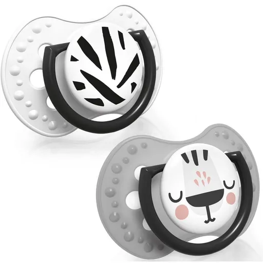 LOVI Dudlík silikonový dynamický Salt & Pepper 3-6 m 2 ks