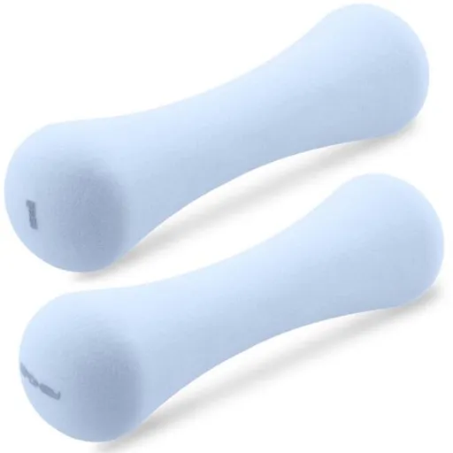 Spokey BONE 1 KG Sada neoprenových činek, světle modrá, velikost 1 KG