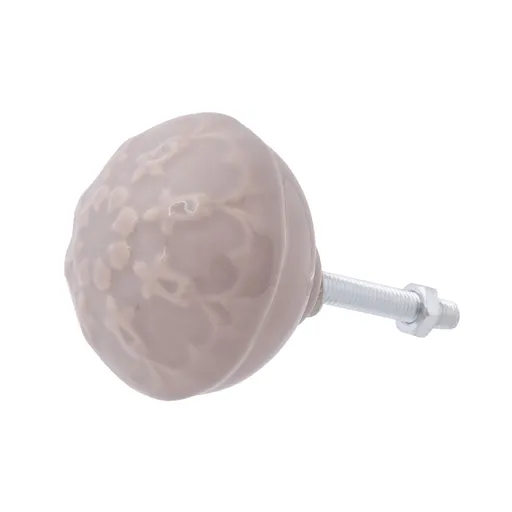 Světle hnědá úchytka Ornamento - Ø 4*4 cm Clayre & Eef