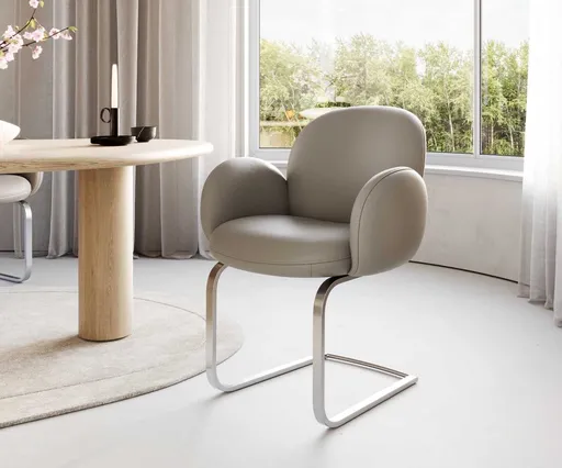 Jídelní židle Nube-Flex s područkami konzolová podnož plochá