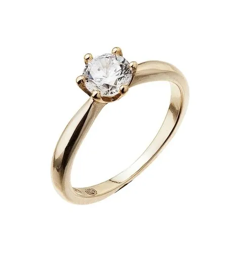 Evolution Group - Pavona Pozlacený zásnubní prsten s jemným zirkonem 15014.1 crystal 54 mm