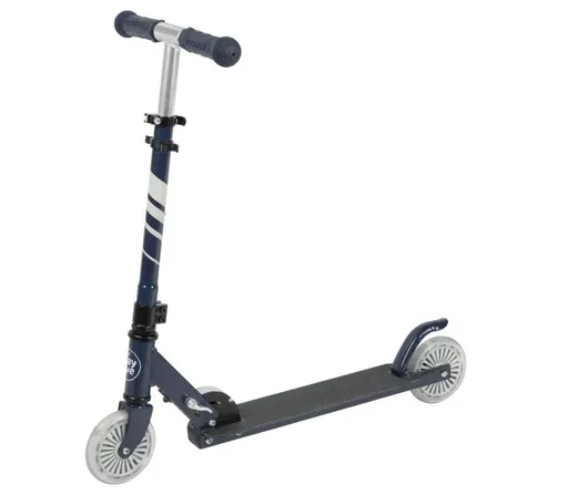 KidLand Dětská skládací koloběžka s LED svítícími koly KS-13377 modrá