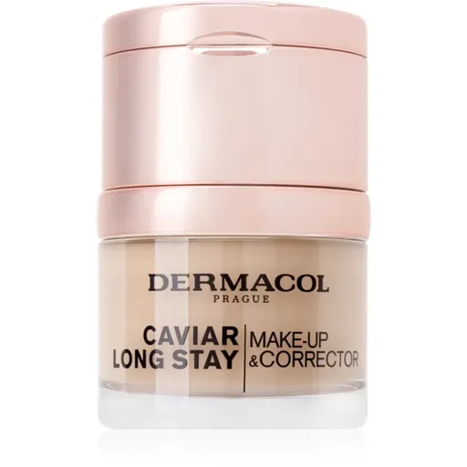 Dermacol Caviar Long Stay dlouhotrvající make-up s výtažky z kaviáru a zdokonalující korektor odstín Nude 30 ml