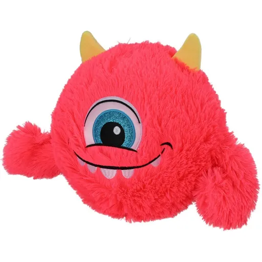 Nafukovací chlupatý míč Monster růžová, pr. 23 cm