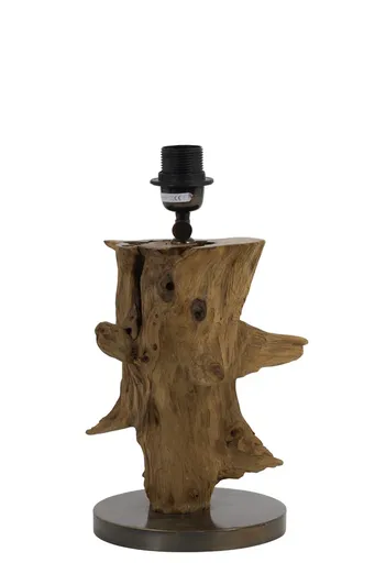 Hnědá dřevěná základna k lampě Sapri natural - Ø 18*30-40 cm / E27 Light & Living