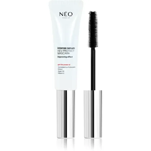 NEO MAKE UP Intense Serum HEV Protect Mascara řasenka pro objem a zahuštění řas odstín Black 9 ml