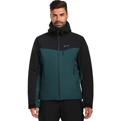 KILPI FLIP Pánská lyžařská bunda, tmavě zelená, velikost