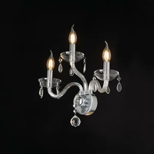 ACA Lighting Crystal nástěnné svítidlo BLK82043WCC