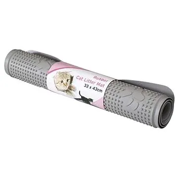 Ebi Cat Litter Mat Standard Grey Rubber 33 × 43 cm (4047059413500)